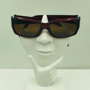 Nu See Red Oval Sunglasses Frames